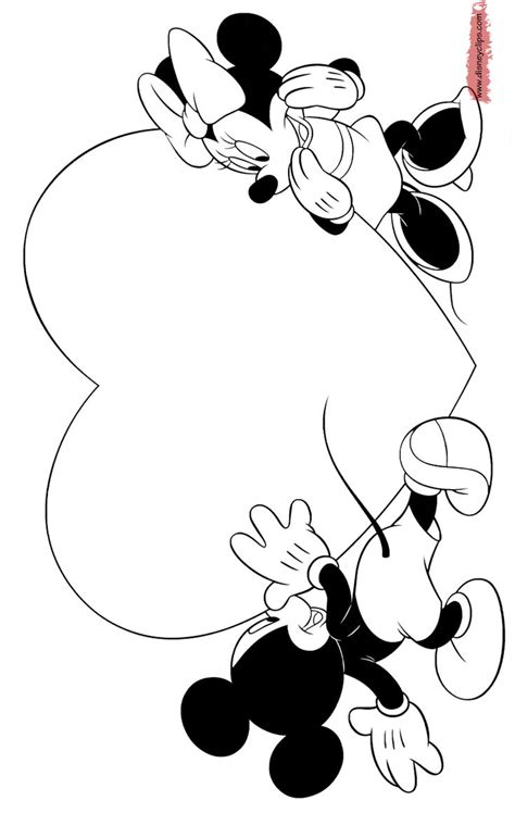 valentinemickeyminniegif  disney coloring pages mickey
