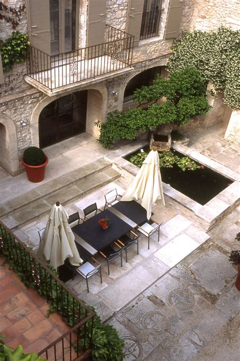 french style courtyard modern outdoors