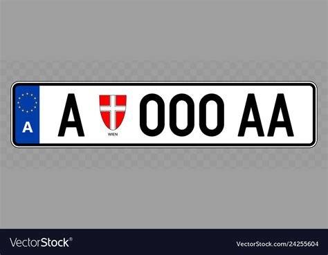 vehicle number plate royalty  vector image