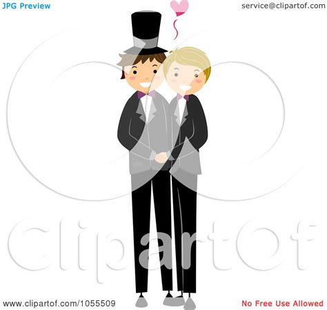 Royalty Free Vector Clip Art Illustration Of A Gay Wedding Couple By