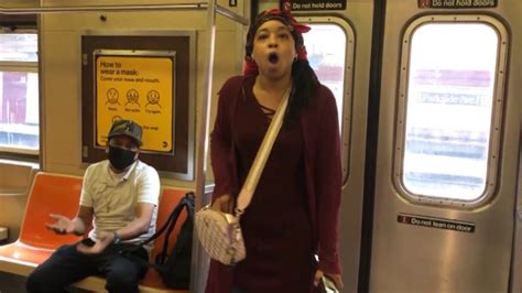 nyc woman loses it when asked to wear mask on subway racial tensions flare