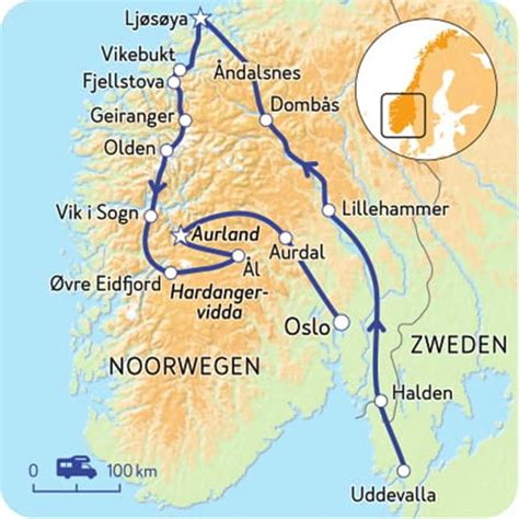 camperroute noorwegen hoge bergen en diepe fjorden nkc noorwegen noorwegen reizen