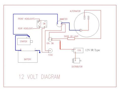 wiring diagram  key start  volt alternator conversion farmall cub