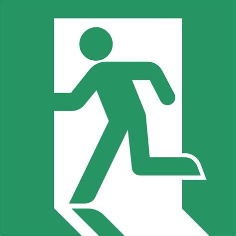 exit symbol green png image