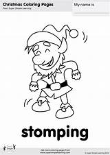 Stomping Coloring sketch template