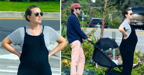 leighton meester heads out on lockdown walk amid pregnancy rumours