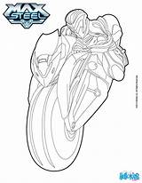 Max Steel Coloring Pages Motorcycle Hellokids His Print Color sketch template