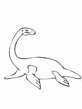 Plesiosaurus Coloring Pages Drawing Color Printable Ichthyosaurus Dinosaurs Mosasaurus Clipart sketch template