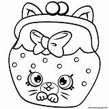 Coloring Shopkins Pages Petkins Cat Snout Printable Print Color sketch template