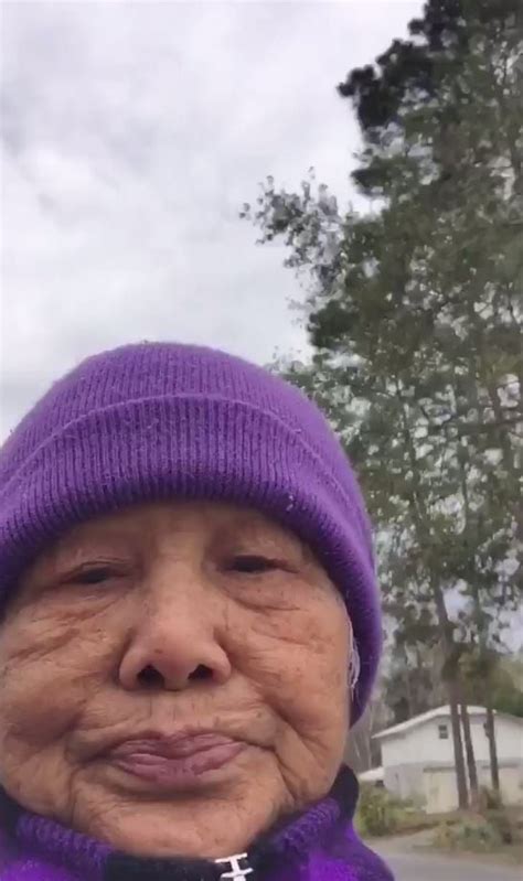80 year old grandma takes adorable selfies vlogs while taking strolls