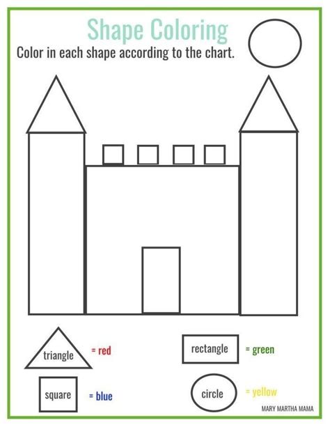 pin  bright beginnings child care  stencil sheet shape worksheets