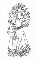 Princesses Merida sketch template