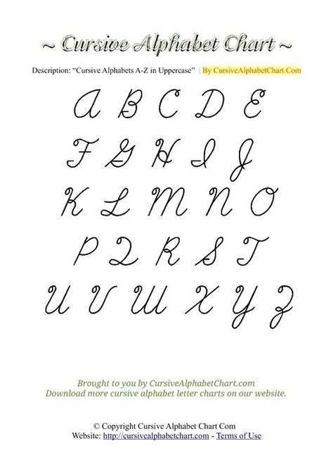 cursive alphabet chart cursive alphabet cursive alphabet chart