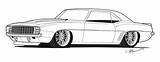 Car Drawing Muscle Drawings Chevy Pencil Coloring Pages Cars Camaro Cool Chevrolet Hot Rod Draw Nova 1969 Mustang Ford Classic sketch template