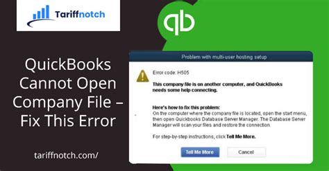 Quickbooks Cannot Open Company File Fix This Error