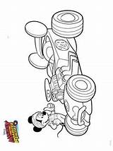Mickey Roadster Racers Mouse Coloring Pages Fun Kids sketch template