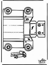 Truck Papercraft Cut Funnycoloring Crafts Advertisement sketch template