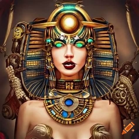 Steampunk Depiction Of An Ancient Egyptian Goddess