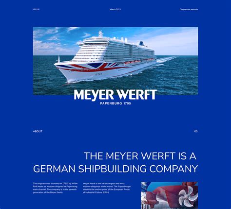 meyer werft corporate website redesign  behance