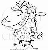 Sheep Spotted Cartoon Clipart Illustration Royalty Wool Cigarette Earring Rf Ron Leishman sketch template