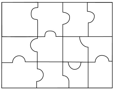 template  puzzle pieces clipart