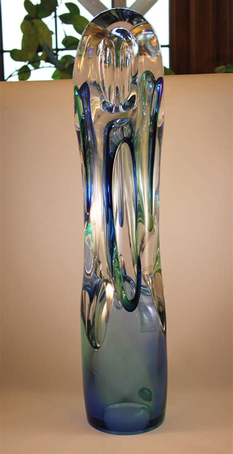 Blue Glass Sculptures Gallant By Adam Jablonski Boha Glass