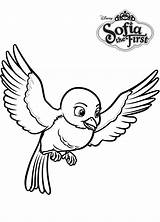 Coloring Sofia First Pages Bluebird Mia Printable Adults Kids sketch template