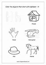Alphabet Coloring Start Things Color Worksheets Printable Pages Megaworkbook English Kindergarten Letter Objects Worksheet Words Preschool Each Kids Starting These sketch template