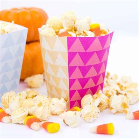 geometric printable popcorn box template