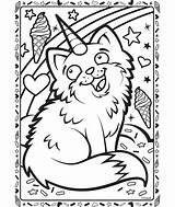 Kitten Uni Crayola sketch template