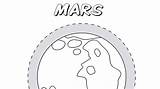 Mars Coloring Planet Pages Kids sketch template