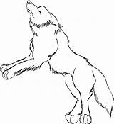 Wolf Coloring Pages Outline Kids Drawing Cliparts Animal Place sketch template