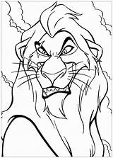 Lion Roi Scar Simba Mechant Coloriages Singa Mufasa Characters Bestof Justcolor Effrayant Kanak Coloring4free Mewarna Dessins sketch template