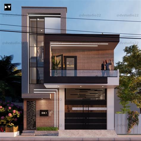 pin  nasser  front elevation house paint design house design