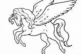 Horse Flying Coloring Pages Horses Color Getcolorings Printable Getdrawings sketch template