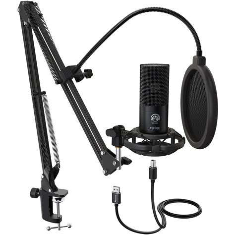 fifine  usb microphone  shock mount pop filter technostore