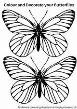 Butterfly Printable Coloring Pages Colouring Print Drawing Template Templates Patterns Butterflies Kids Intheplayroom Pattern Monarch Color Sheets Line Dragonfly Paper sketch template