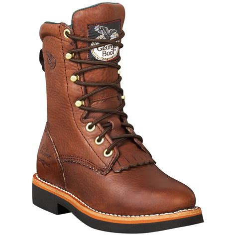 womens georgia lacer walnut work boots  work boots  sportsmans guide