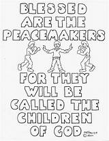 Coloring Peacemakers Beatitudes Pages Matthew Printable Blessed Kids God Bible School Sunday Clipart Peacemaker Sheets Coloringpagesbymradron Am Isaac Colouring Sermon sketch template