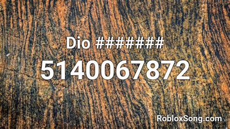 dio roblox id roblox  codes