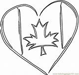 Flag Coloring Canada Canadian Printable Colouring Pages Heart Leaf Color Getdrawings Drawing Library Getcolorings sketch template