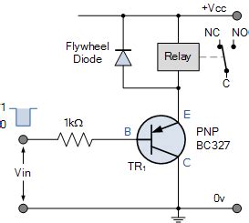 pnp relay switch circuit electronic schematics diy electronics electronics basics