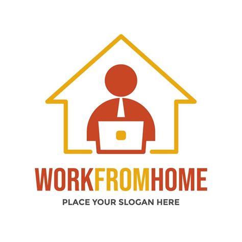 work  home vector logo template  design  laptop  human symbol suitable
