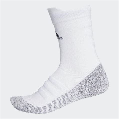 adidas originals alphaskin traxion lightweight cushioning crew socks  white black white lyst