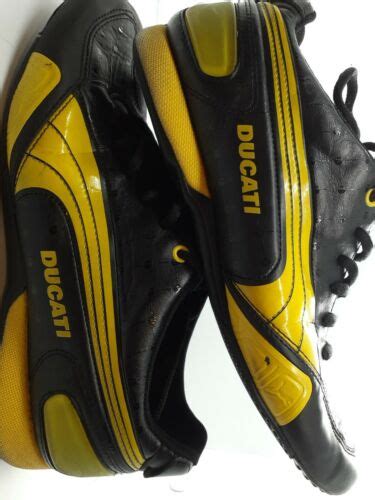 Puma Motorazzo Ducati Shoes Mens Sz 9 Black Yellow Limited Edition Rare