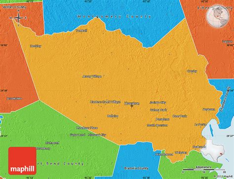 political map  harris county