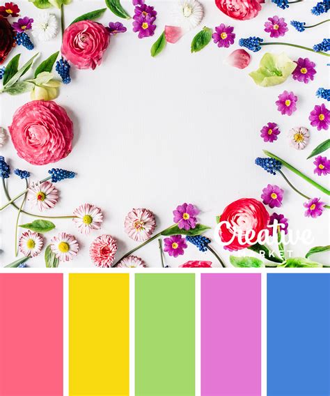 fresh color palettes  spring creative market blog