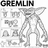 Ikea Horror Gremlins Instructions Gremlin Movie Coloring Pages Characters Drawing Mogwai Sketch Ed Film Movies Harrington Tumblr George Funny Illustrations sketch template