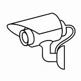 Camera Cctv Surveillance Clipart Drawing Line Clipartmag sketch template