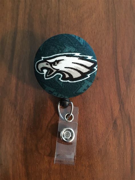 excited  share  item   etsy shop philadelphia eagles badge id holders fabric